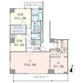 ジェントルエア神宮前 2LDK　間取り図