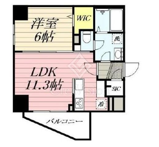 GRANPASEO浅草 (グランパセオ浅草) 1LDK　間取り図