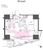 ZOOM中目黒 1LDK 間取り図