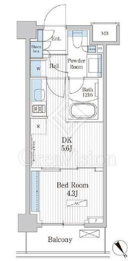 パークアクシス門前仲町テラス 間取り図