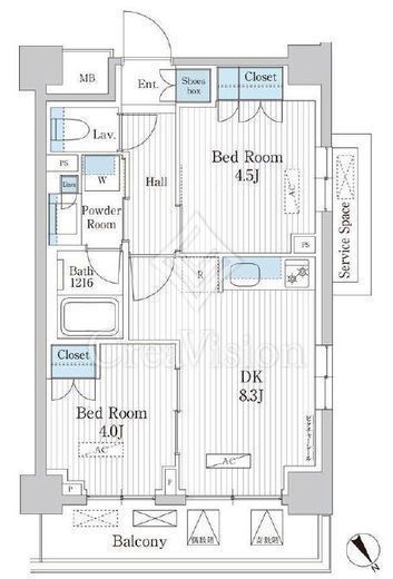 パークアクシス門前仲町テラス 間取り図