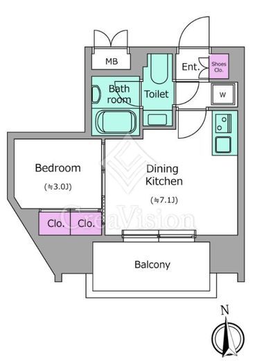 クレヴィアリグゼ北品川Ⅱステーションコート 間取り図