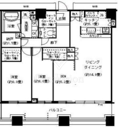 芝浦アイランド ケープタワー 2LDK画像