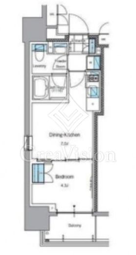 J.リヴィエール上野入谷フロント 間取り図