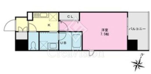 Urban Link大森海岸 (アーバンリンク大森海岸) 1K　間取り