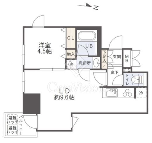 GRAN PASEO森下 (グランパセオ森下) 1LDK　間取り図