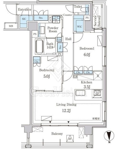 グランドゥールプレミアム代々木大山 間取り図