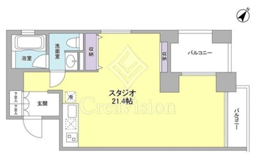 コンフォリア南青山 1R　間取り図