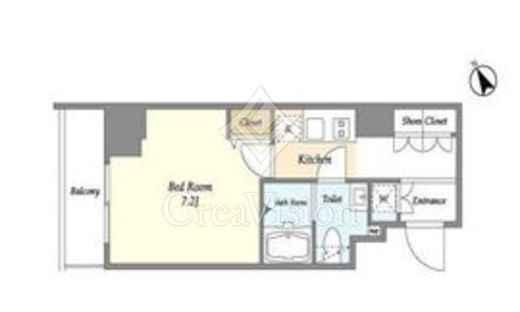 Lien御殿山 1R　間取り図