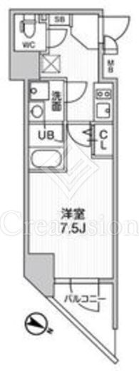 ALTERNA北品川 (オルタナ北品川) 1R　間取り図