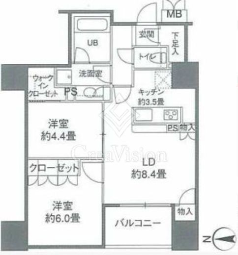 カスタリアタワー品川シーサイド 間取り図