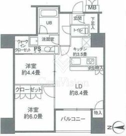 カスタリアタワー品川シーサイド 間取り図