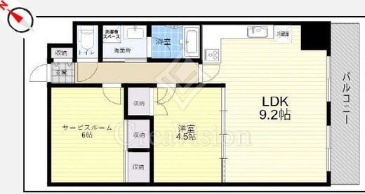 Brentwood恵比寿 (ブレントウッド恵比寿) 1LDK　間取り