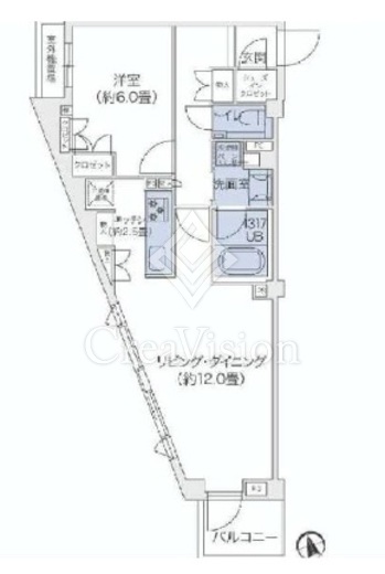 代官山BLESS鉢山 間取り図