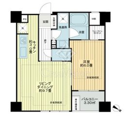 ザ・ライオンズ池袋 1LDK　間取り図