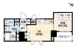 日本橋浜町パークホームエリザベス 1DK　間取り図