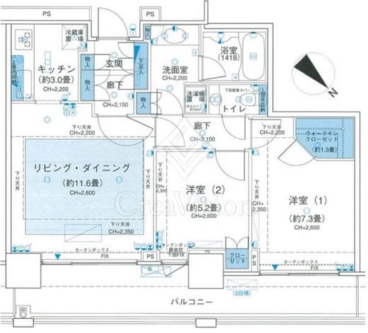 ザ・クレストタワー 2LDK 物件画像1