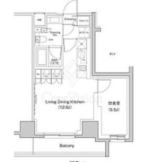 ザ・パークハビオ東長崎 1LDK　間取り