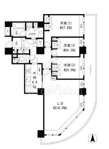 リバーポイントタワー 間取り　画像