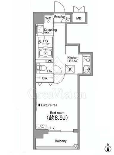 ニッコーアパートメントハウス 1K　間取り図