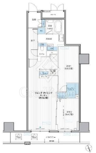 栖-すみか-浅草蔵前 2LDK　間取り図