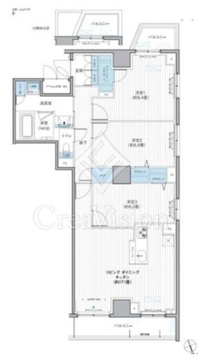 栖-すみか-浅草蔵前 3LDK　間取り