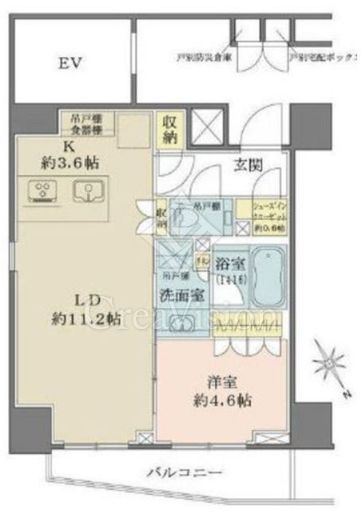 ザ・パークハウス北青山 1LDK　間取り図