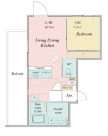 LiveFlat学芸大学 (ライブフラット学芸大学) 1LDK　間取り