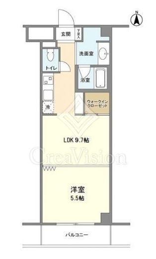 ラクラス麻布十番 1LDK　間取り図