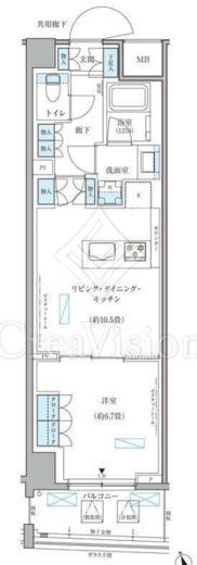 パークアクシス文京本郷 1LDK　間取り