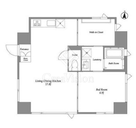 品川港南テラス 1LDK　間取り
