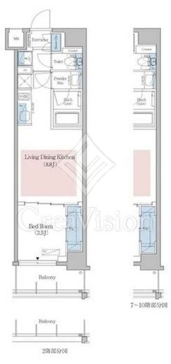 アーバネックス早稲田 1LDK　間取り