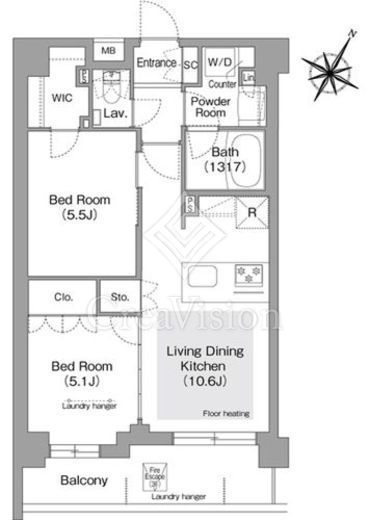 コンフォリア・リヴ文京護国寺 間取り図