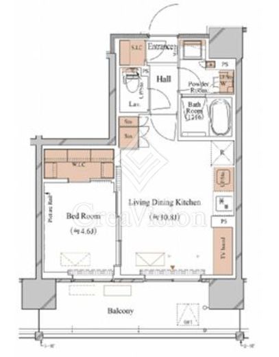 ブランシエスタ木場 1LDK　間取り図