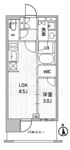 シーズンフラッツ新御徒町イースト 1LDK　間取り