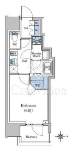 スタイリオ新丸子駅前 1K　間取り