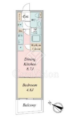 ブランシエスタ目黒中央町 1LDK　間取り