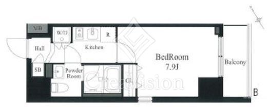 ラティエラ秋葉原 1K　間取り