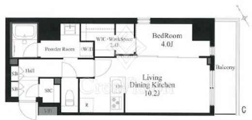 ラティエラ秋葉原 2LDK　間取り