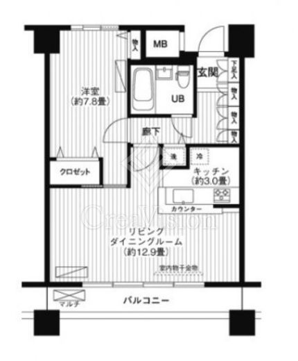 LOOP-M 1LDK　間取り図