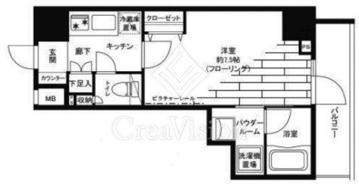 グランドコンシェルジュ麻布 間取り　1K