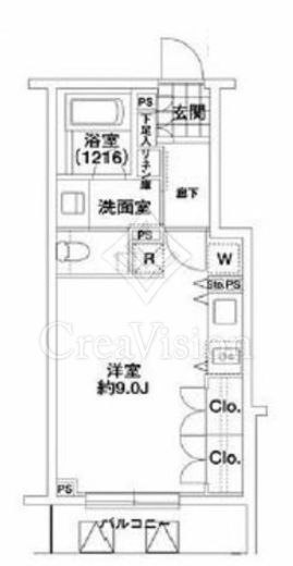 エルスタンザ代々木 1K　間取り