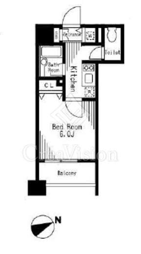 クリオ戸越銀座壱番館・弐番館 1R　間取り図