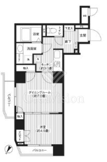 カスタリア初台 間取り図