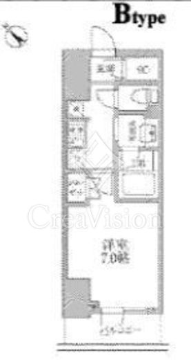 レジディア文京本郷3 1K　間取り図