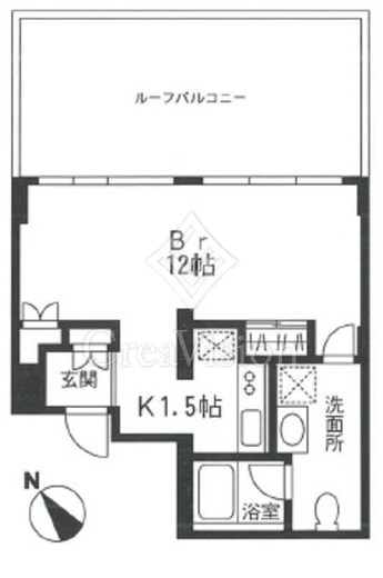 KDXレジデンス自由が丘 1R　間取り図