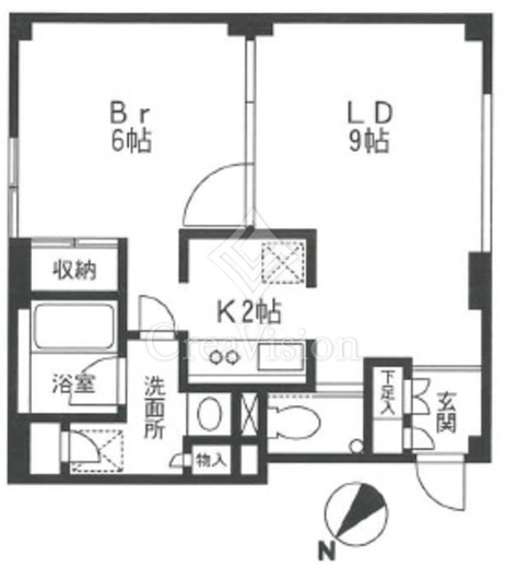 KDXレジデンス自由が丘 1LDK 間取り図