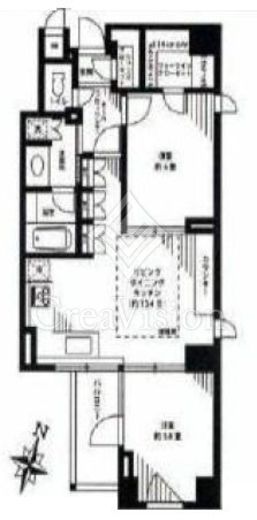 クオリア銀座 2LDK　間取り図