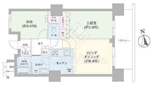 豊洲シエルタワー 2LDK画像