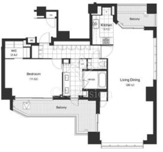 アパートメンツタワー六本木 間取り図